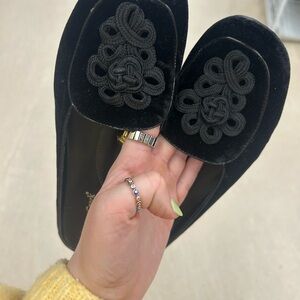 Chic Black Velvet Loafers